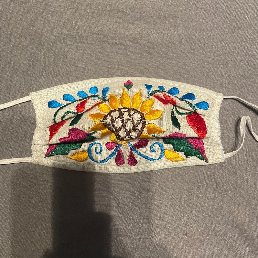 Embroidered face mask